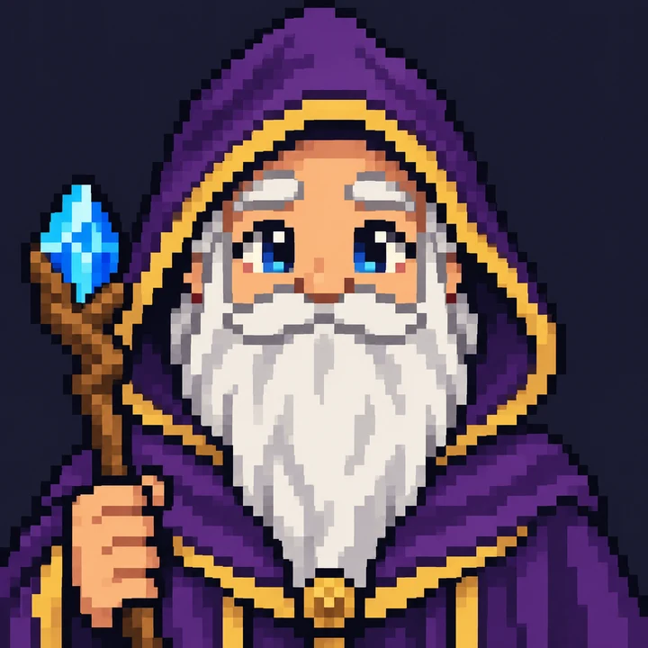 The Wyrm and Wand wizard mascot casting a spell